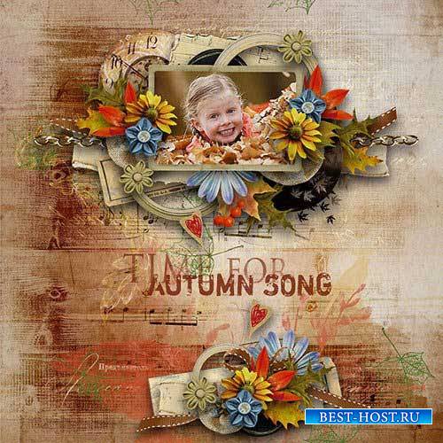 Осенний скрап-набор - Время для осенней песни