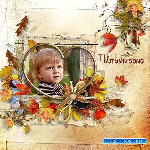 Осенний скрап-набор - Время для осенней песни
