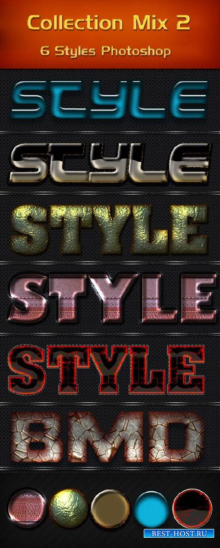 6 Styles for Photoshop - Collection Mix 2