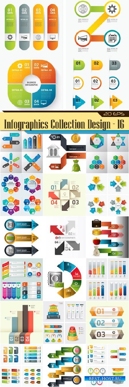 Infographics design element Collection - 16