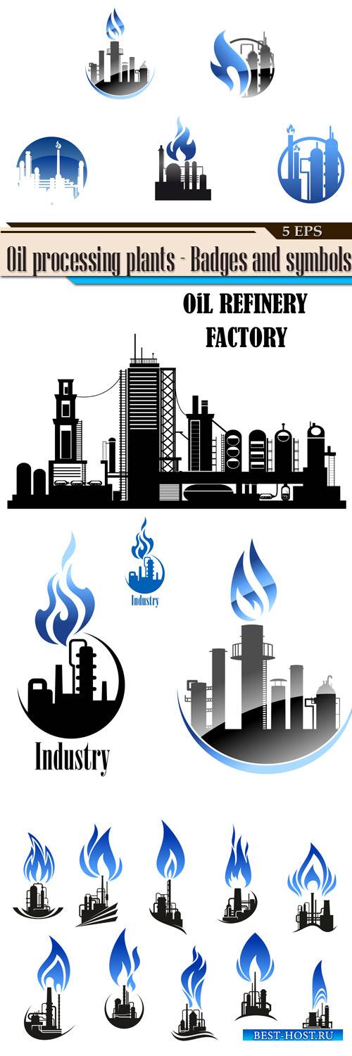 Oil processing plants - Badges and symbols
