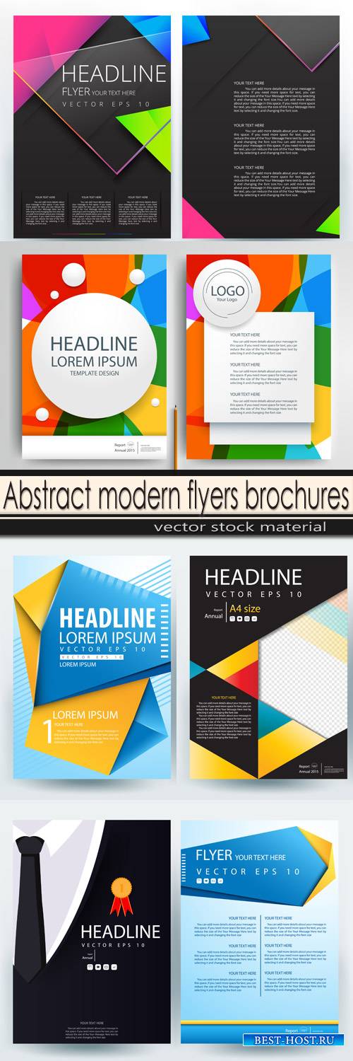 Abstract modern flyers brochures