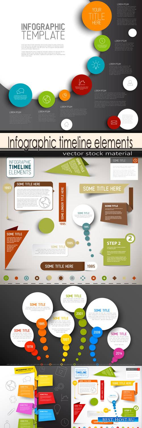 Infographic timeline elements