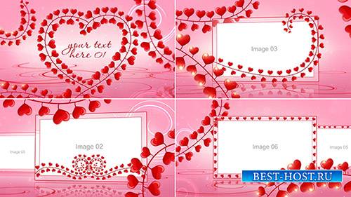 Romantic Hearts Love Slideshow - After Effects Template (pond5)