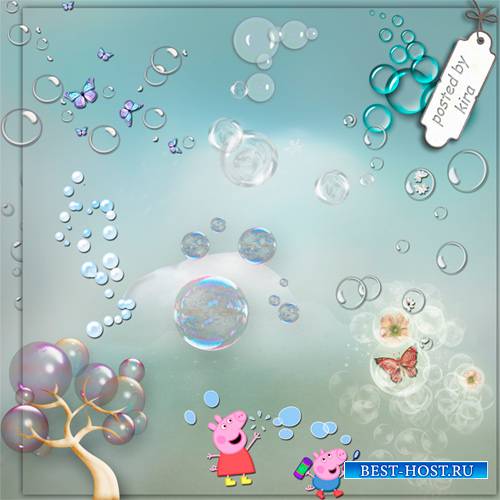 Клипарт - Пузыри, пузырьки на прозрачном фоне