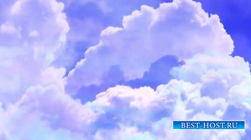 Футаж - Облака на синем небе