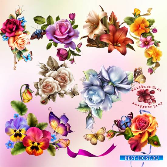 Клипарт – Удивительные цветы Barnali Bagchi