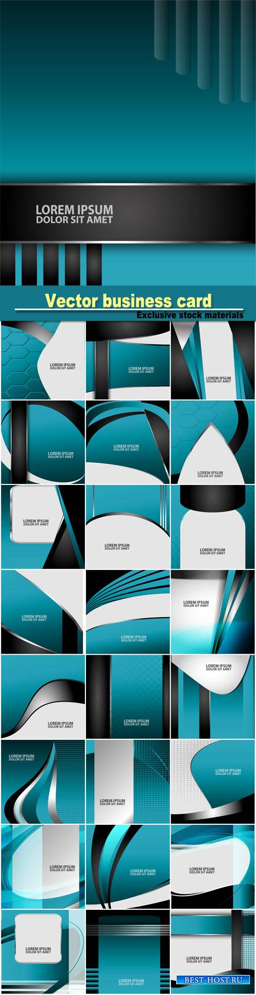 Vector business card in abstract style