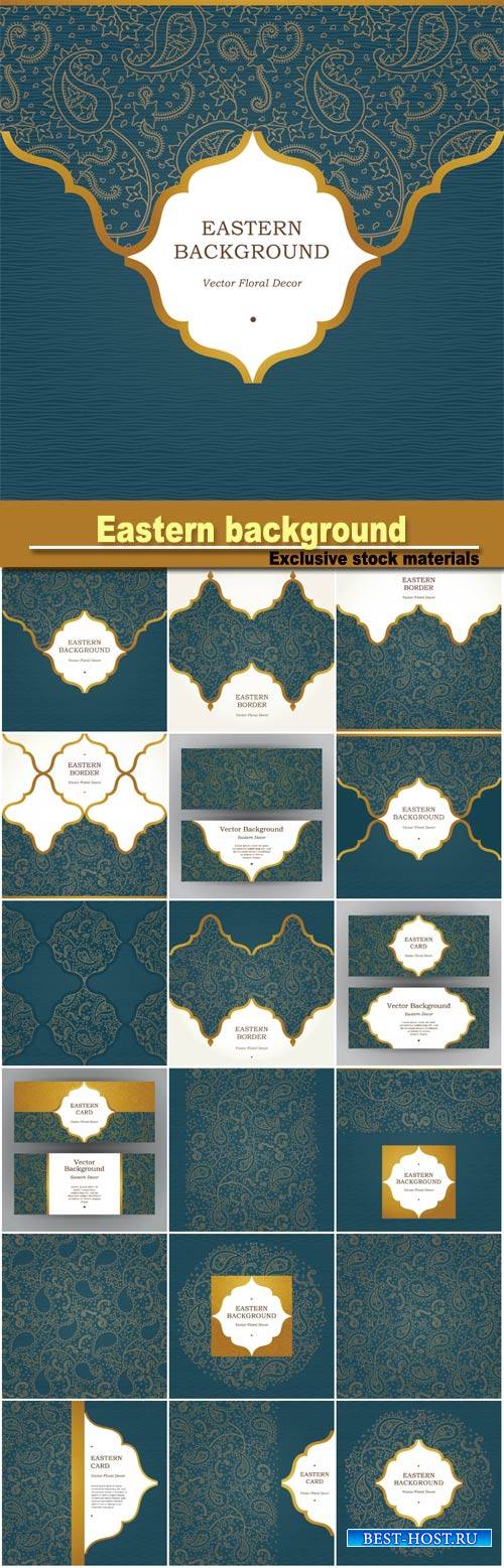 Eastern background, vector patterns