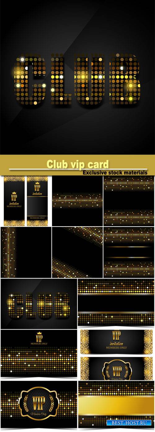Club vip card, vector background