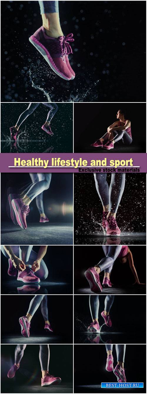 Healthy lifestyle and sport concepts, athlete's foot close-up