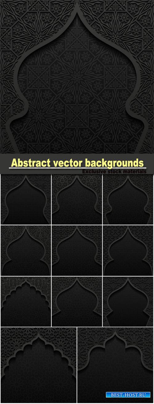 Abstract vector backgrounds with traditional ornaments