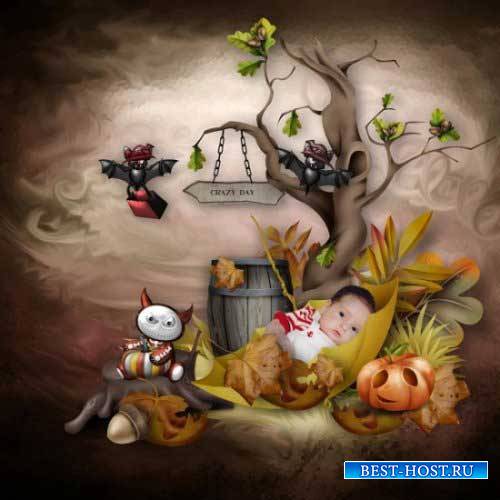 Осенний хэллоуин скрап-набор - Маленькие монстры