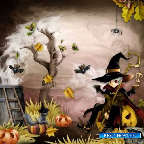 Осенний хэллоуин скрап-набор - Маленькие монстры