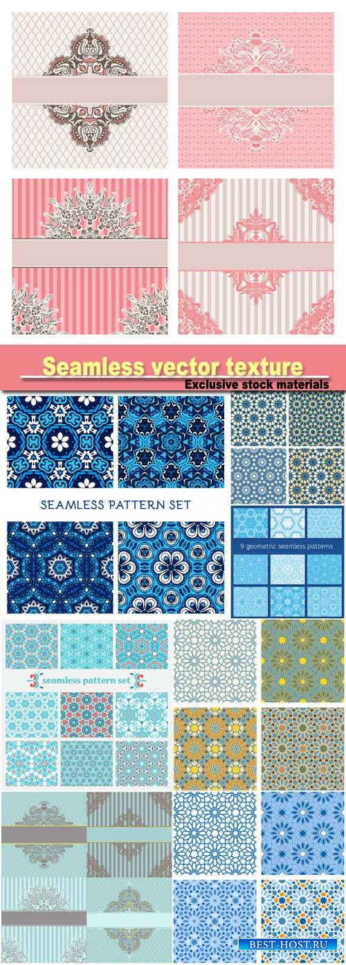 Seamless vector texture, arabic mosaic