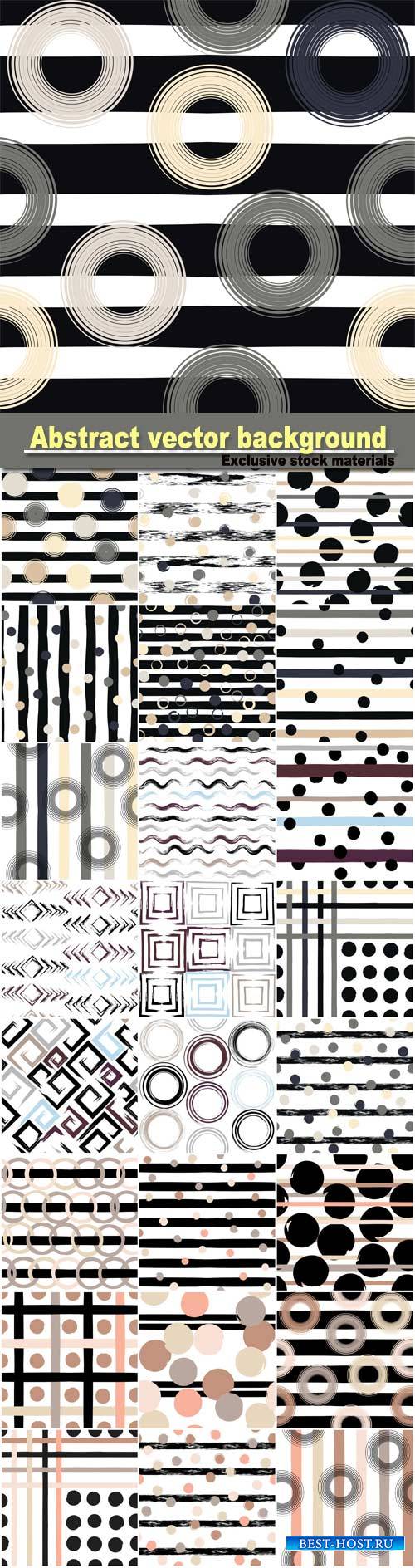 Abstract vector background with circles and squares