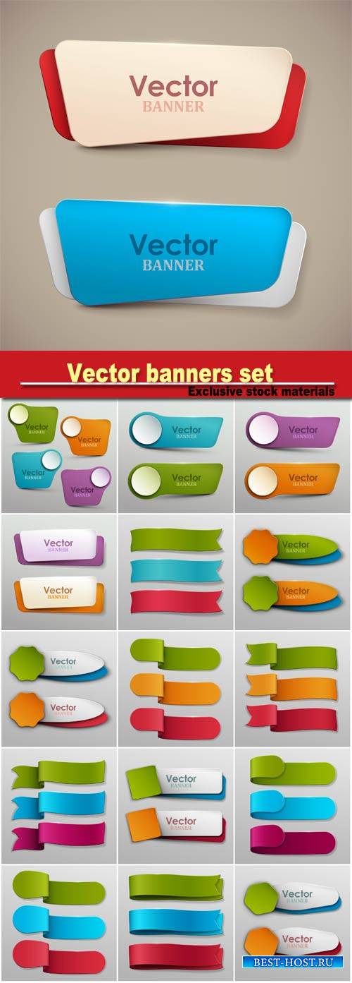 Vector set of colorful banners