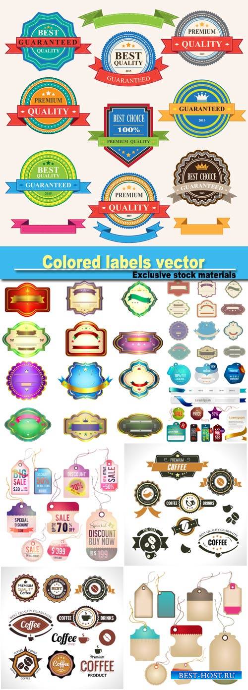 Colored labels vector