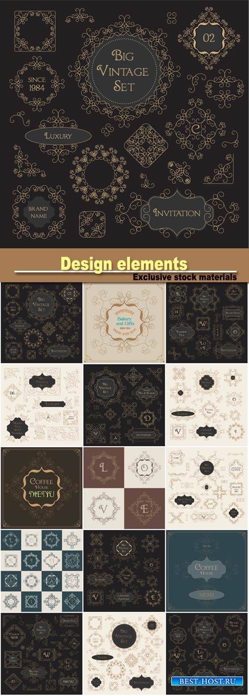 Design elements in the vector, monogram