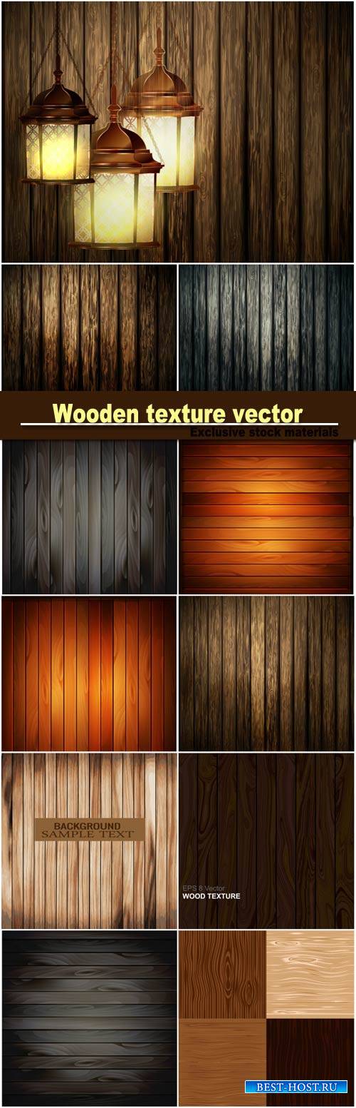 Wooden texture vector