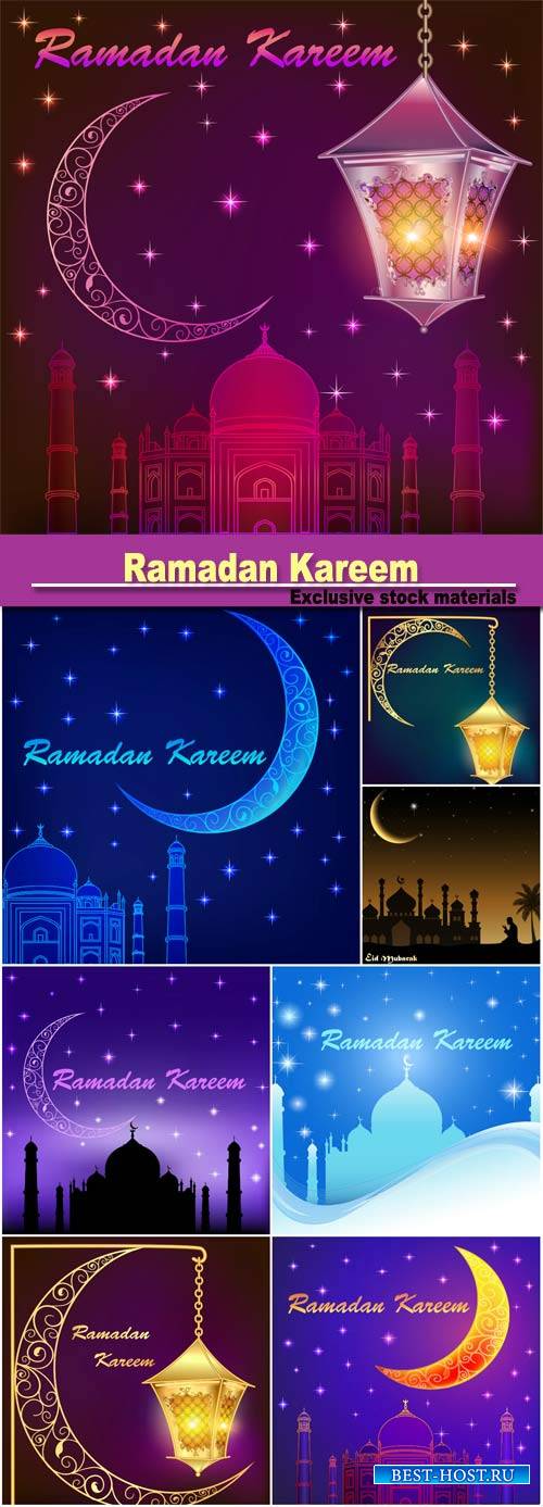 Ramadan Kareem islamic background, eid mubarak, islam holly month