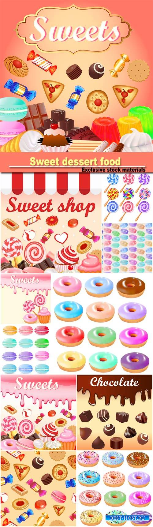 Sweet dessert food  background