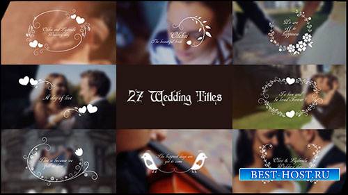 Свадебные Титры 17267979 - Project for After Effects (Videohive)