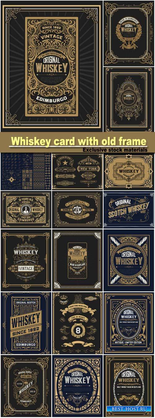 Whiskey card with old