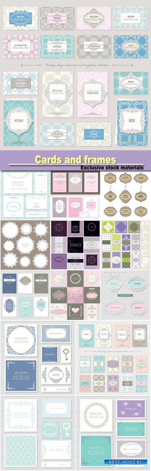 Templates, cards and  in vintage style