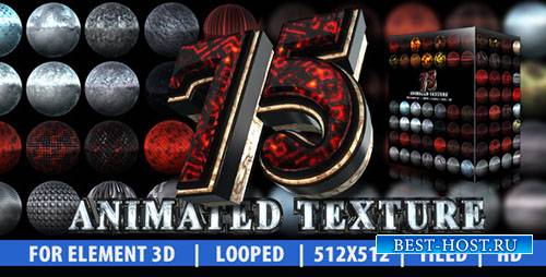 75 анимированных текстур (Element 3D) - Project for After Effects (Videohive)