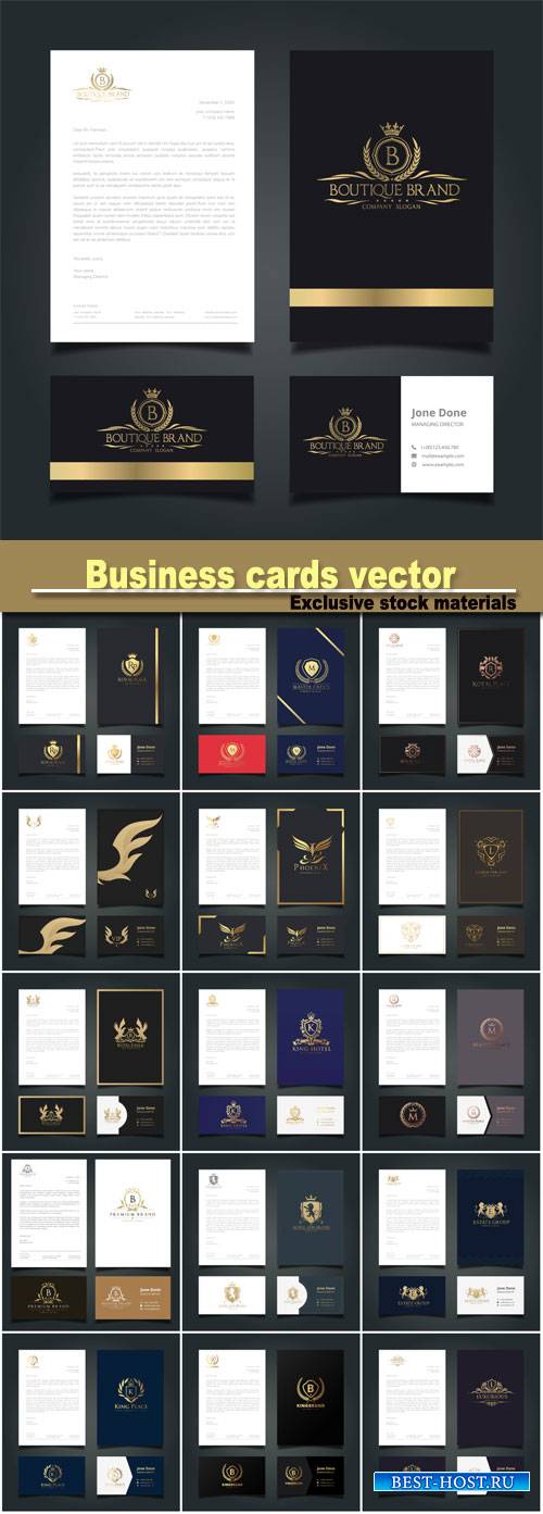 Business cards vector set