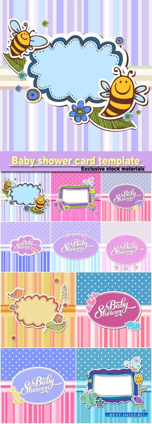 Baby shower card template