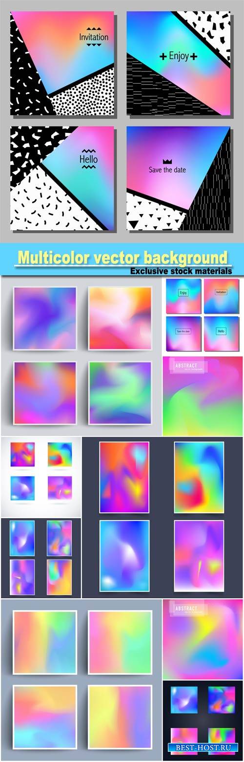Multicolor vector background, for gift card, cover, poster