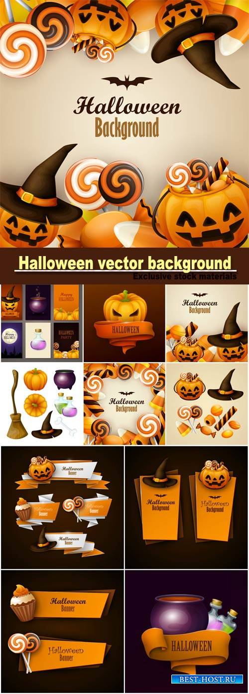 Halloween vector background and design banners