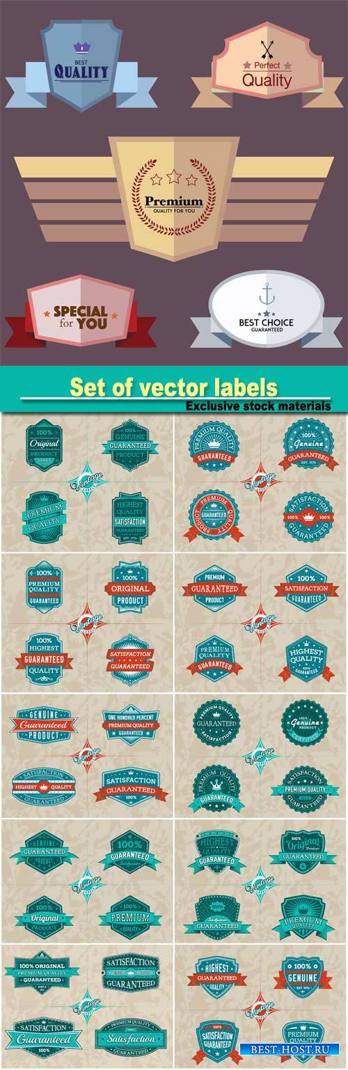 Set of vector labels and badges