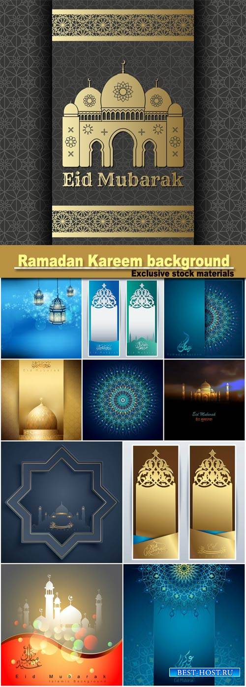 Islamic vector design Ramadan Kareem banner background template