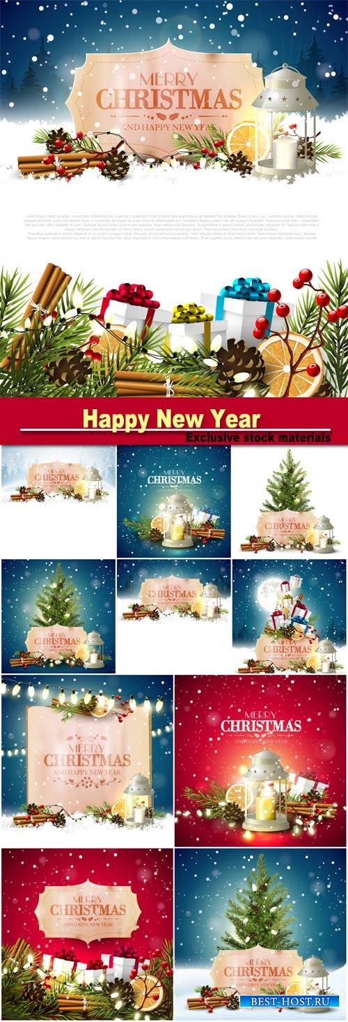 Christmas traditional greeting card