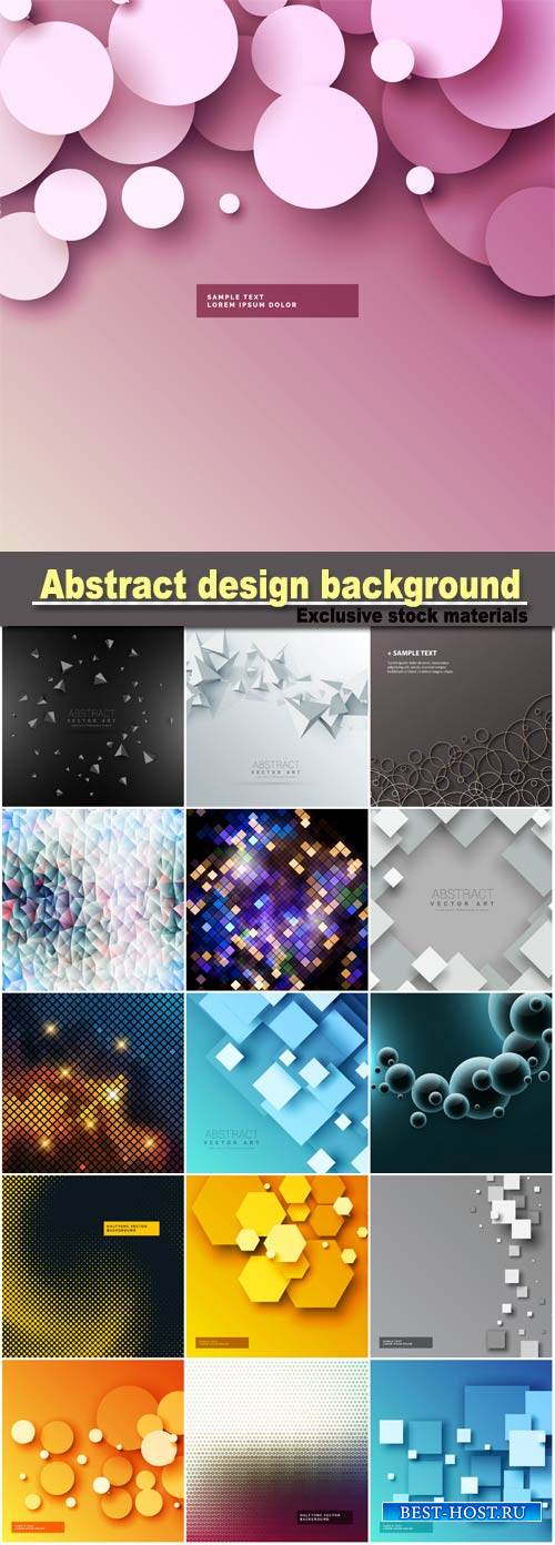Abstract design background with geometric square shapes, 3d circles backgro ...