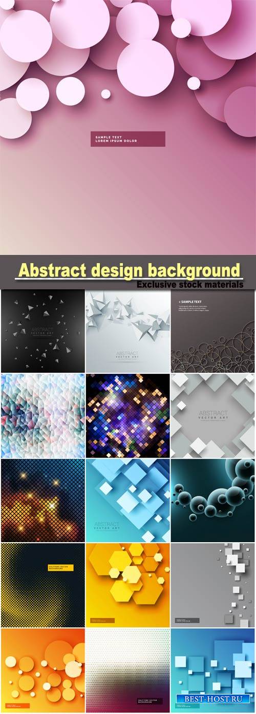 Abstract design background with geometric square shapes, 3d circles background