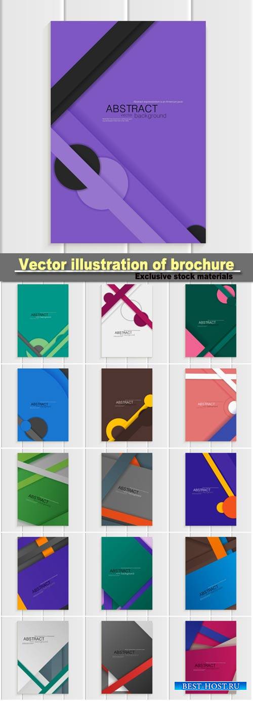 Stock vector illustration of brochure in material design style