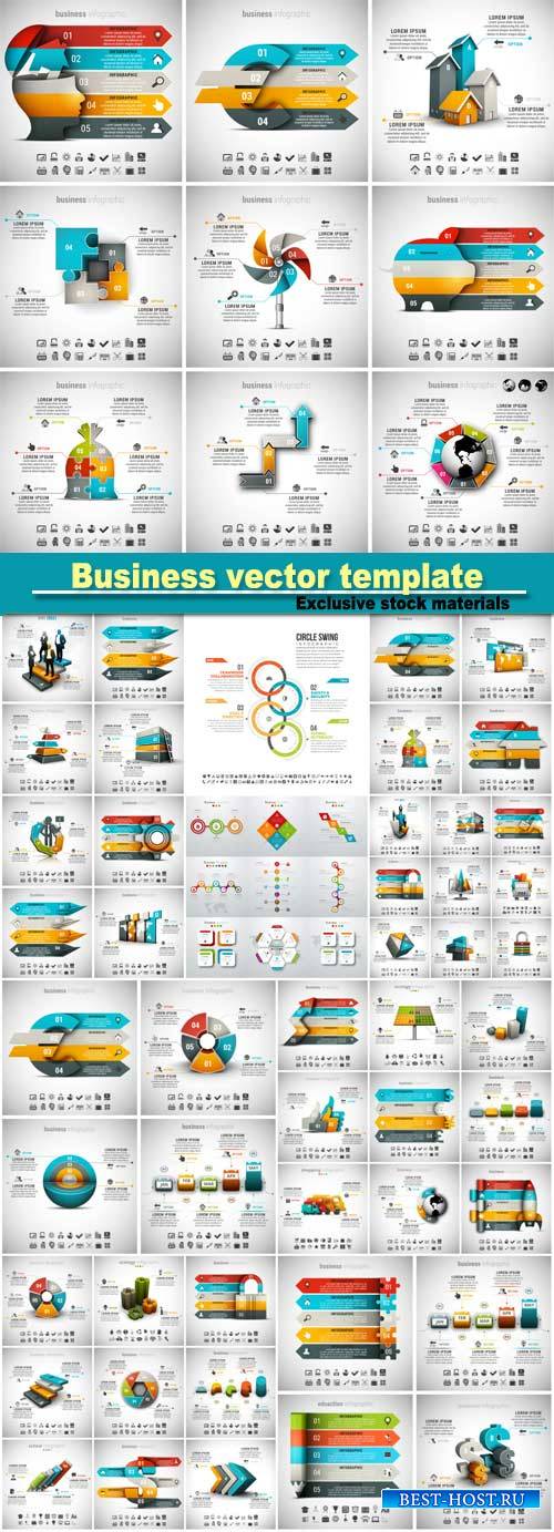 Vector illustration of different infographic templates