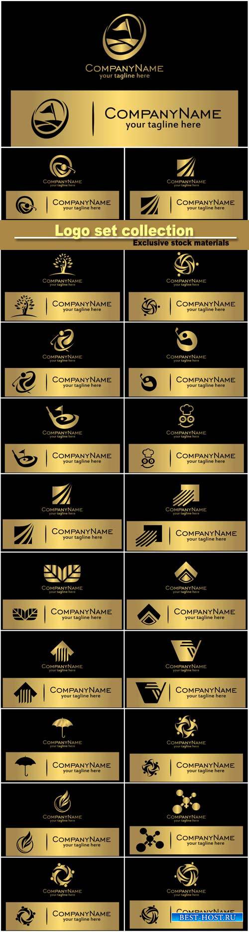 Vector business logo set collection