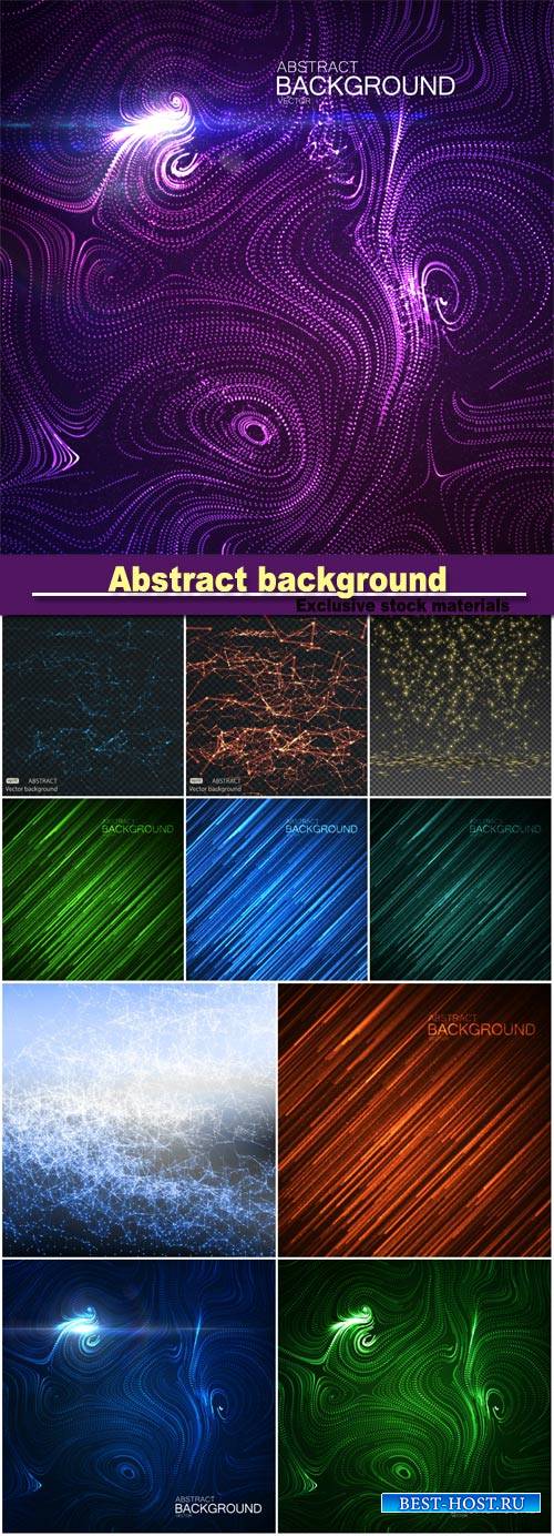 Abstract background with glowing random lines and sparkles