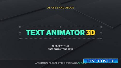 Текст аниматор 03: 3Д корпоративного названия - Project for After Effects (Videohive)