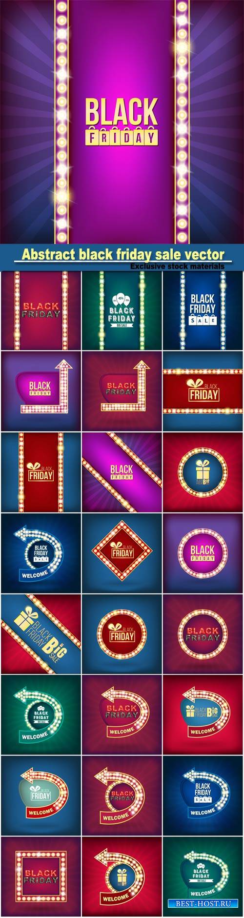 Abstract black friday sale vector background