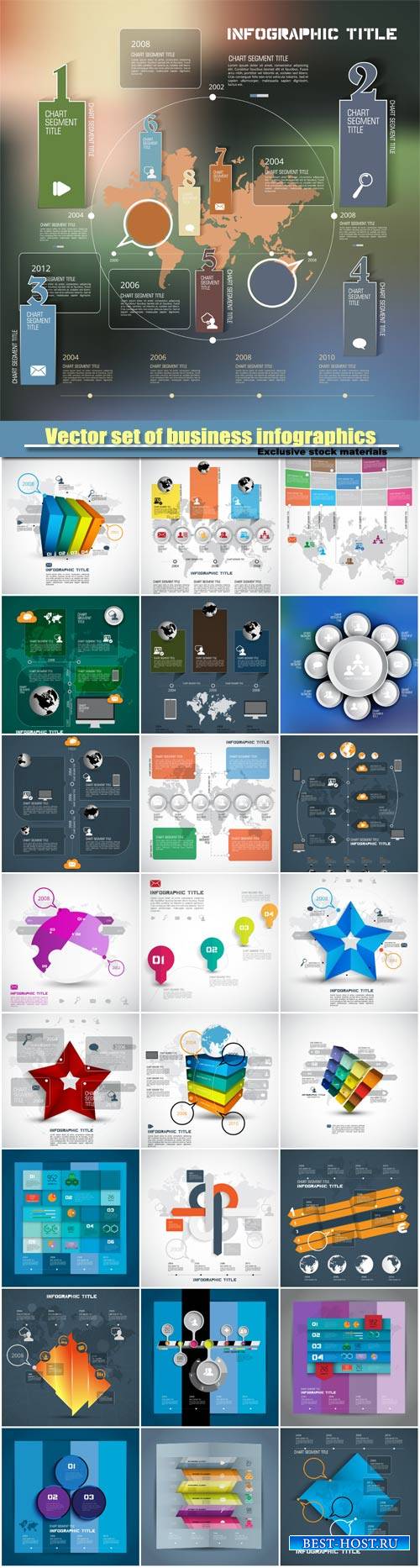 Vector set of business infographics