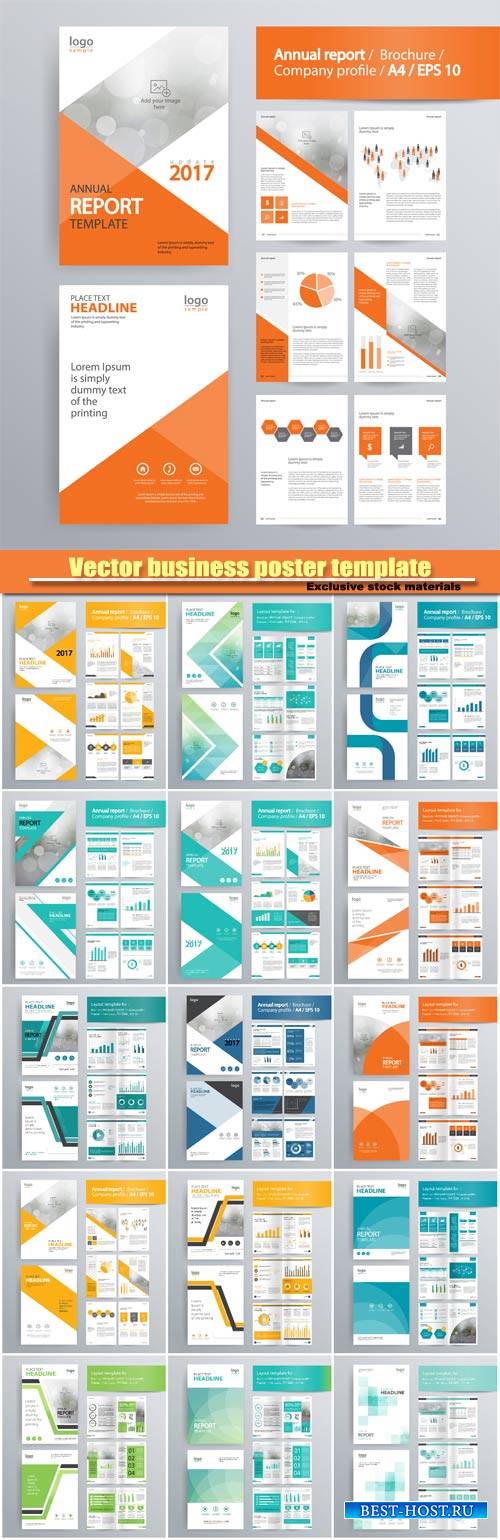 Vector business poster template