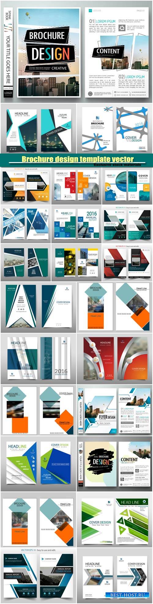 Brochure design template vector layout, cover book portfolio presentation poster