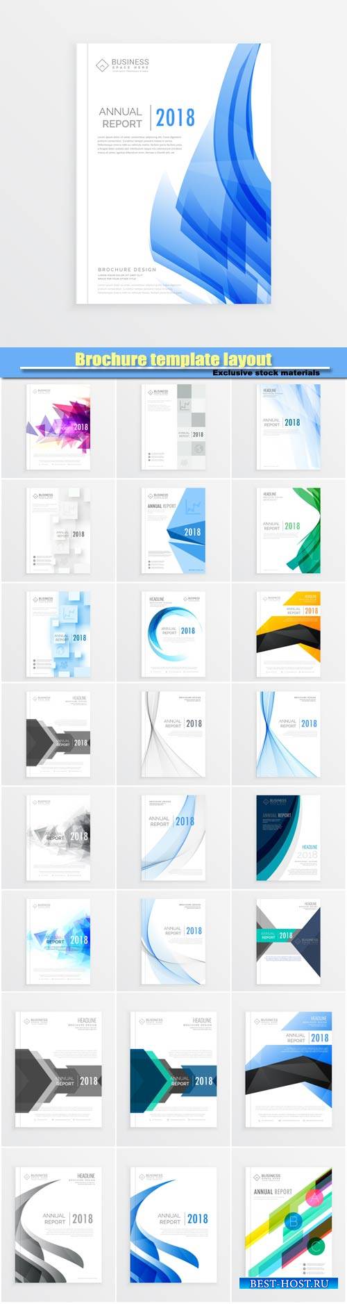 Brochure template layout, annual report cover design, magazine flyer design