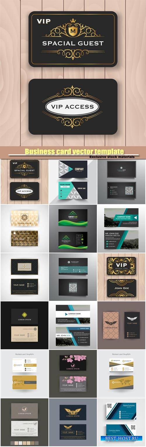 Business card vector template